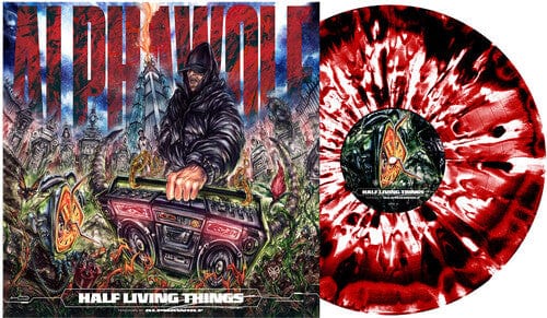 Alpha Wolf - Half Living Things - Red Black & White Corona (Red, Black, White, Colorized)