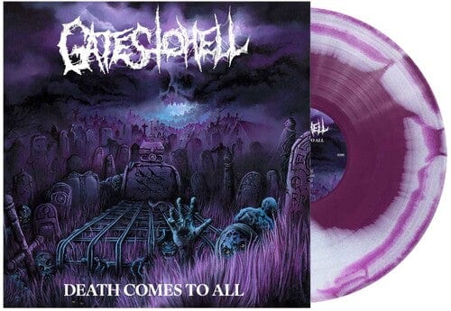 Gates to Hell - Death Comes to All - Purple/ White Swirl (Colored Vinyl, Purple, White)